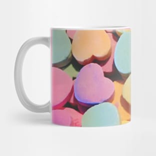 Valentine Candy Heart Print Mug